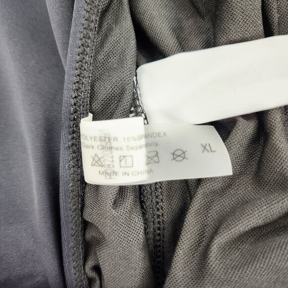 Black & White Womens Striped Halter Neck One-Piece Swimsuit Size XL - Picture 3 of 5